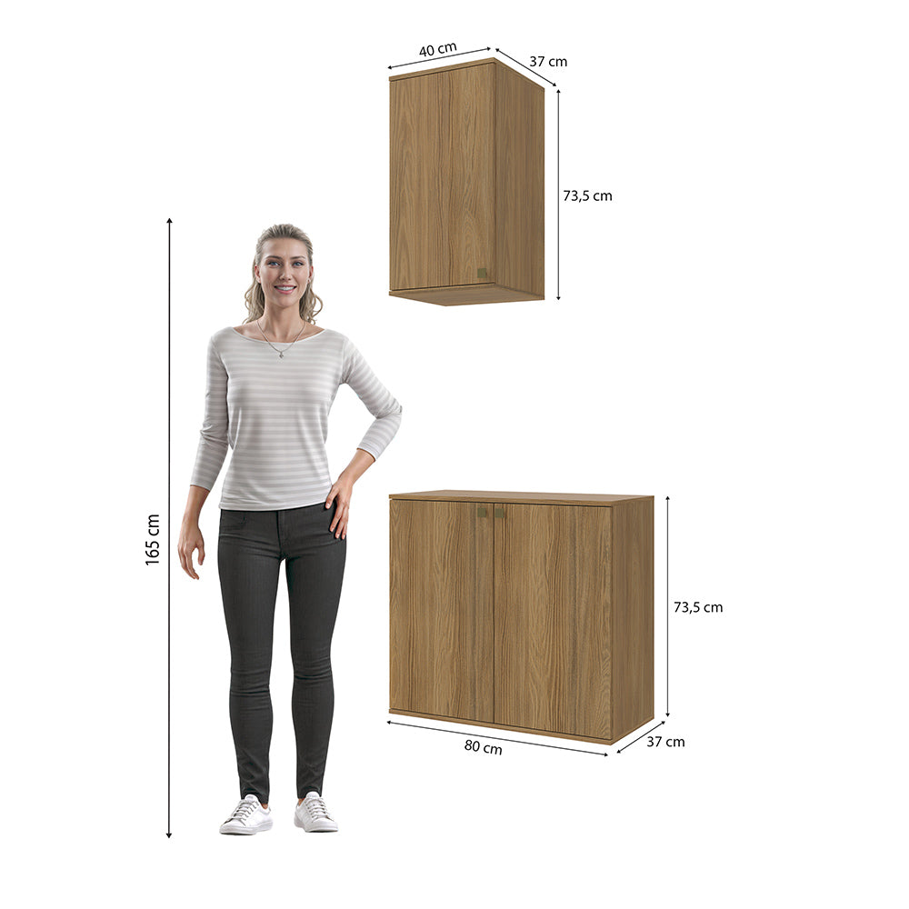 Gabinete Baño Kappesberg 80cm MDF Marrón