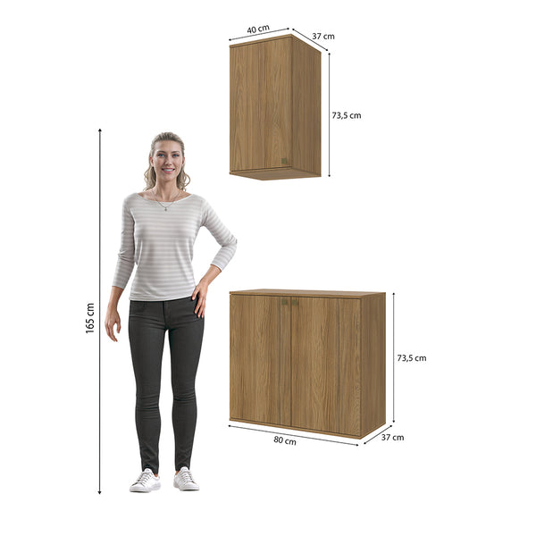Gabinete Baño Kappesberg 80cm MDF Marrón