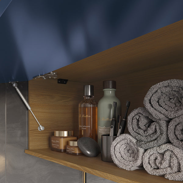 Gabinete Baño Kappesberg 80cm MDF Marrón y Azul
