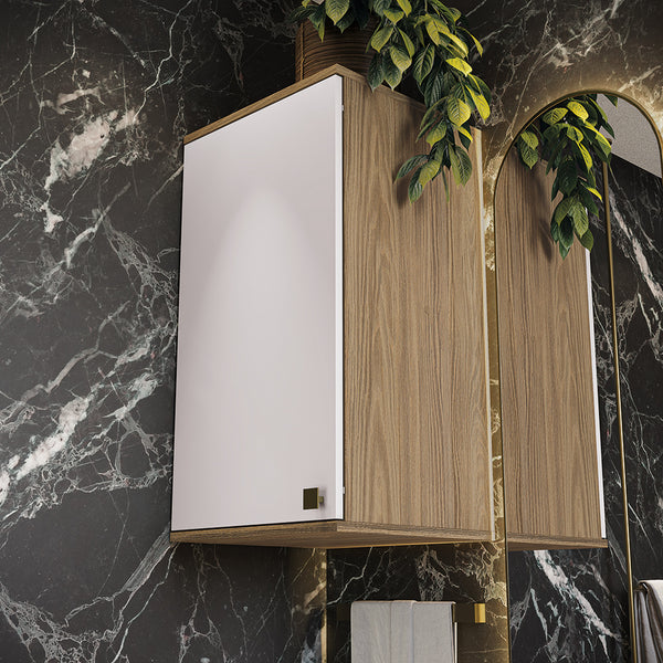 Gabinete Baño Kappesberg 80cm MDF Marrón y Blanco