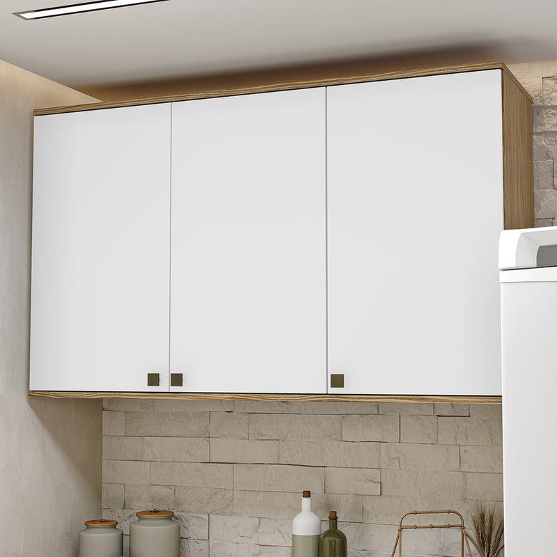 Gabinete Cocina Kappesberg 120cm MDF 5 Puertas Marrón/Blanco