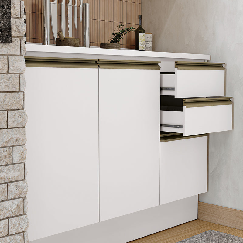 Gabinete Cocina Kappesberg 120cm MDF 5 Puertas Blanco