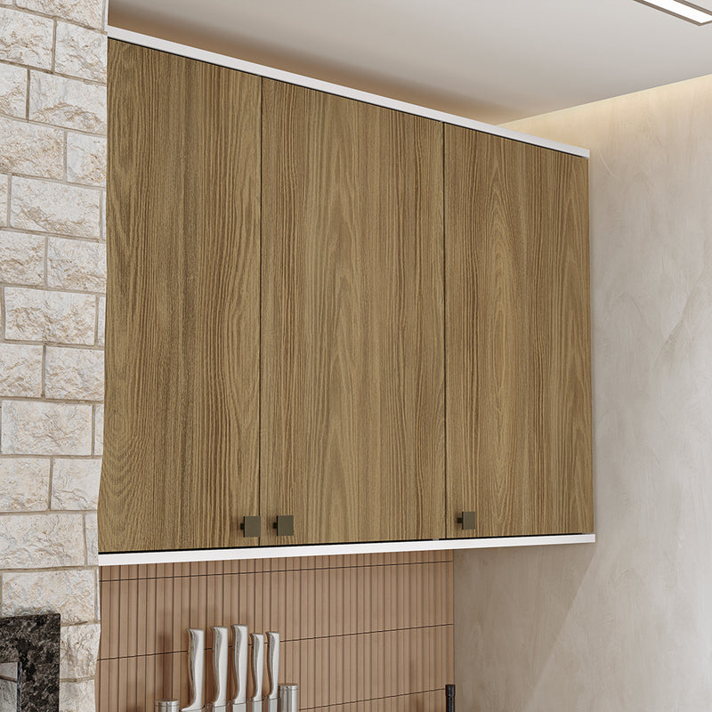 Gabinete Cocina Kappesberg 120cm MDF 5 Puertas Blanco/Marrón