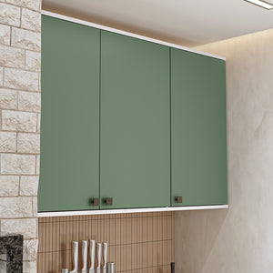 Gabinete Cocina Kappesberg 120cm MDF 5 Puertas Blanco/Verde