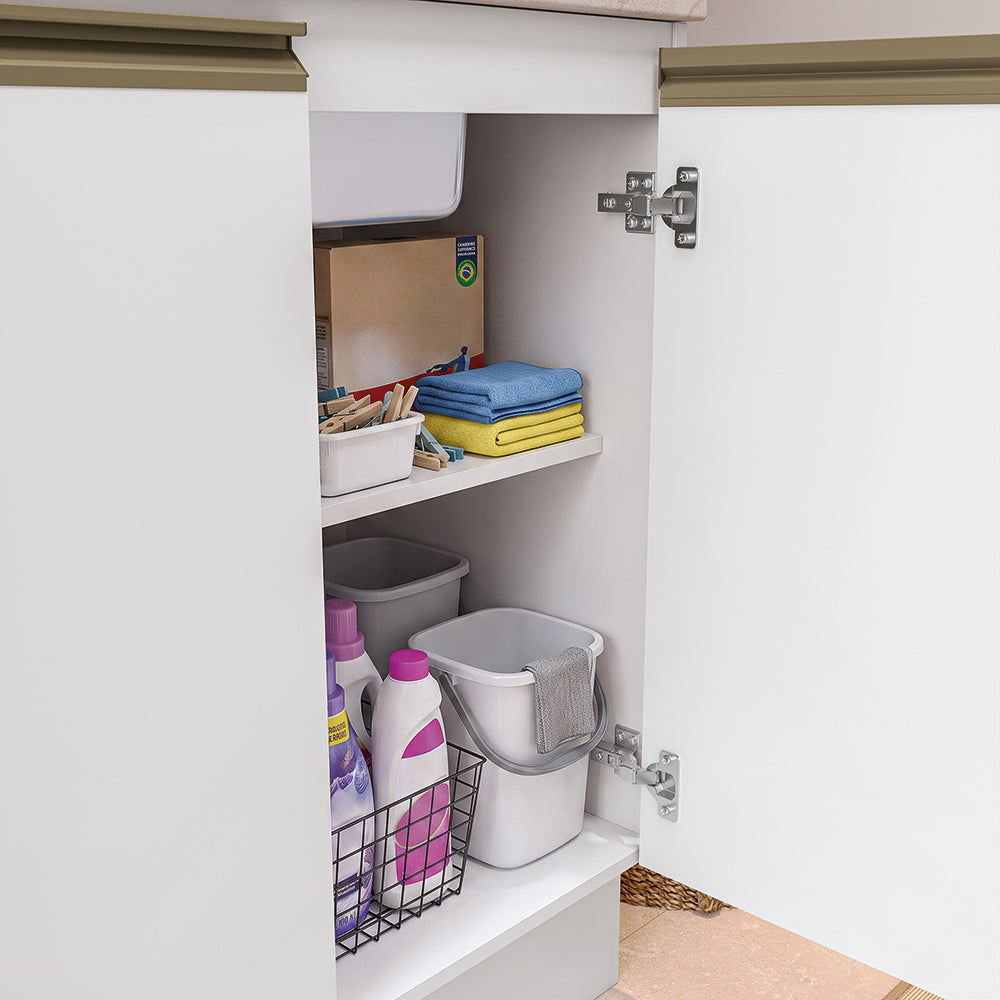 Mueble Lavadero Kappesberg 140cm Con Aéreos Blanco