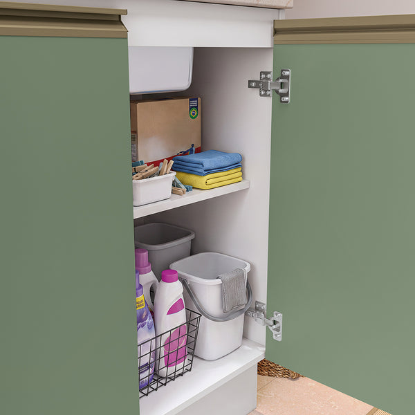 Mueble Lavadero Kappesberg 140cm Con Aéreos Blanco y Verde