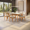 Comedor 160cm 6 Sillas Madera Maciza Kappesberg Roble/Fendi