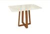 Mesa Comedor 120cm Madera Maciza Kappesberg Roble/Off White