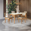 Comedor 160cm 4 Sillas Madera Maciza Kappesberg Roble/Fendi