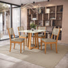 Comedor 120cm 4 Sillas Madera Maciza Kappesberg Roble/Fendi