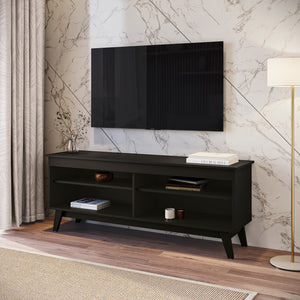 Mueble TV 65" 150cm con Estantes Kappesberg Negro