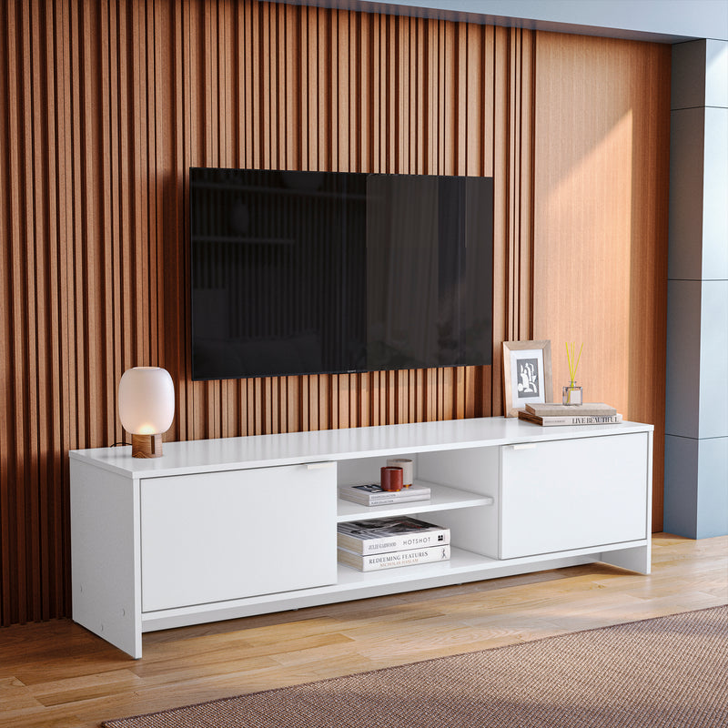 Mueble TV 65" 150cm 2 Puertas Kappesberg Blanco
