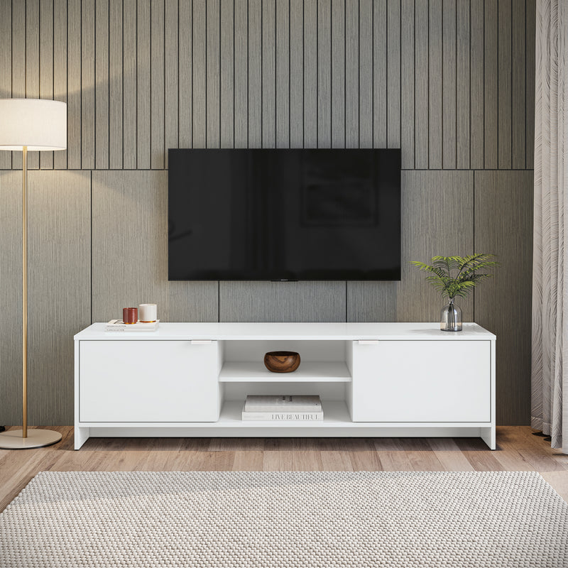 Mueble TV 65" 150cm 2 Puertas Kappesberg Blanco