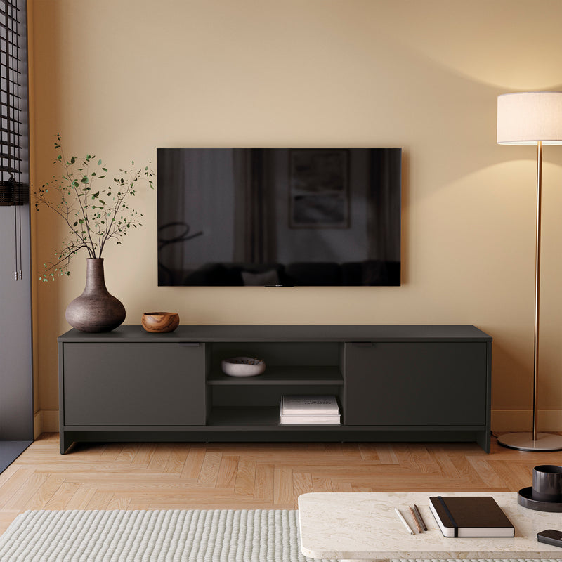 Mueble TV 65" 150cm 2 Puertas Kappesberg Negro