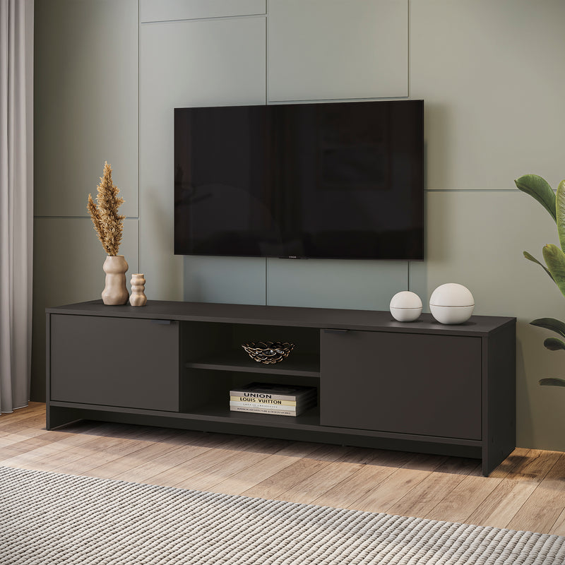 Mueble TV 65" 150cm 2 Puertas Kappesberg Negro