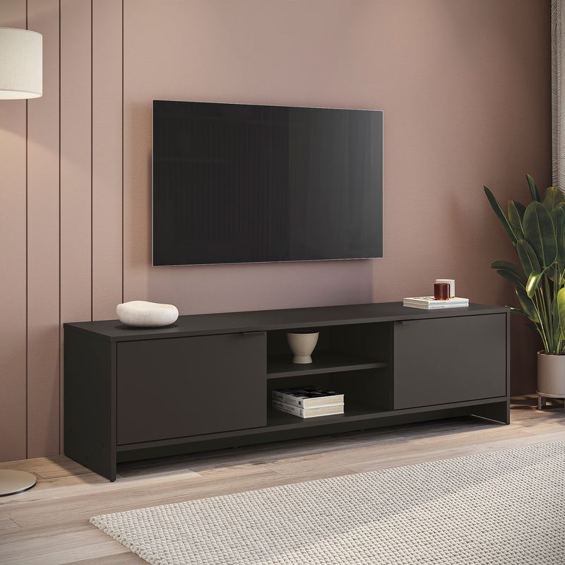 Mueble TV 65" 150cm 2 Puertas Kappesberg Negro