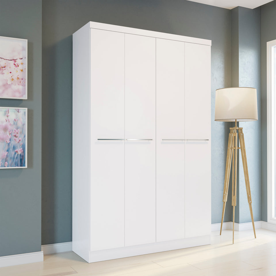 Ropero Closet Individual Kappesberg 4 Puertas 1 Cajón Blanco