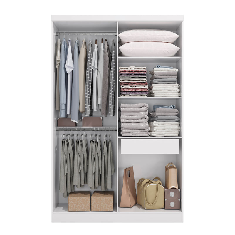 Ropero Closet Individual Kappesberg 4 Puertas 1 Cajón Blanco