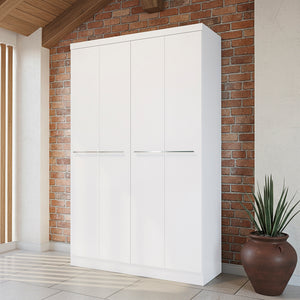 Closet Ropero Individual 4 Puertas 1 Cajón Blanco Kappesberg