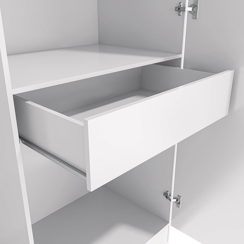Ropero Closet Individual Kappesberg 4 Puertas 1 Cajón Blanco