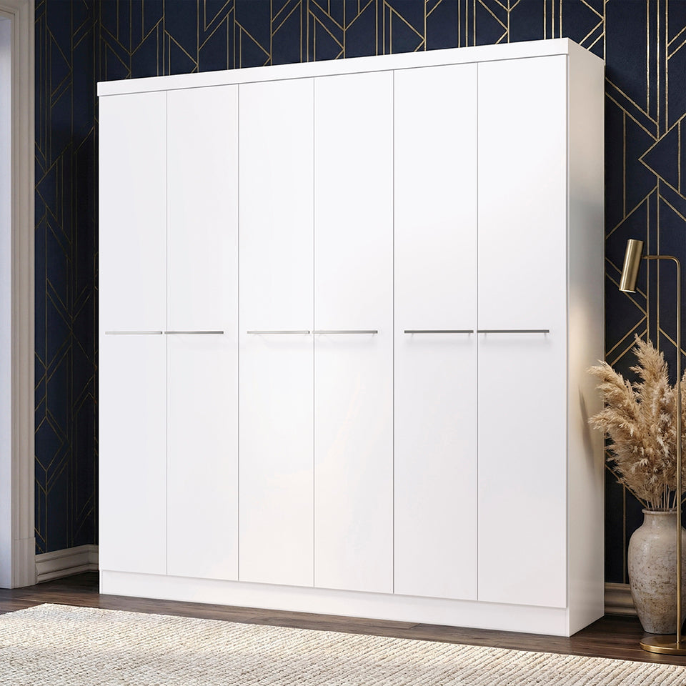 Closet Ropero Matrimonial 6 Puertas Blanco Kappesberg