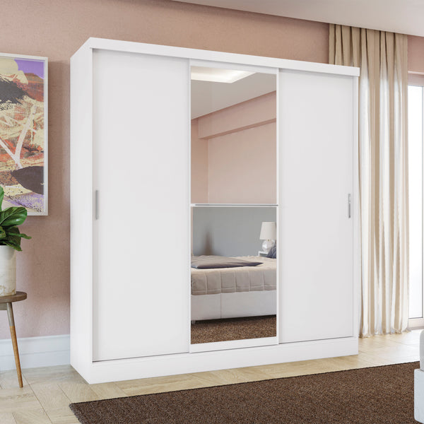 Ropero Closet Matrimonial Kappesberg 3 Puertas y 1 Espejo