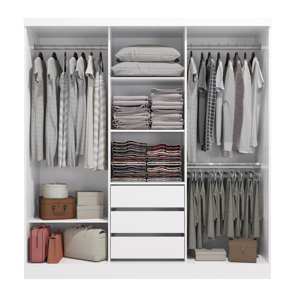 Ropero Closet Matrimonial Kappesberg 3 Puertas y 1 Espejo