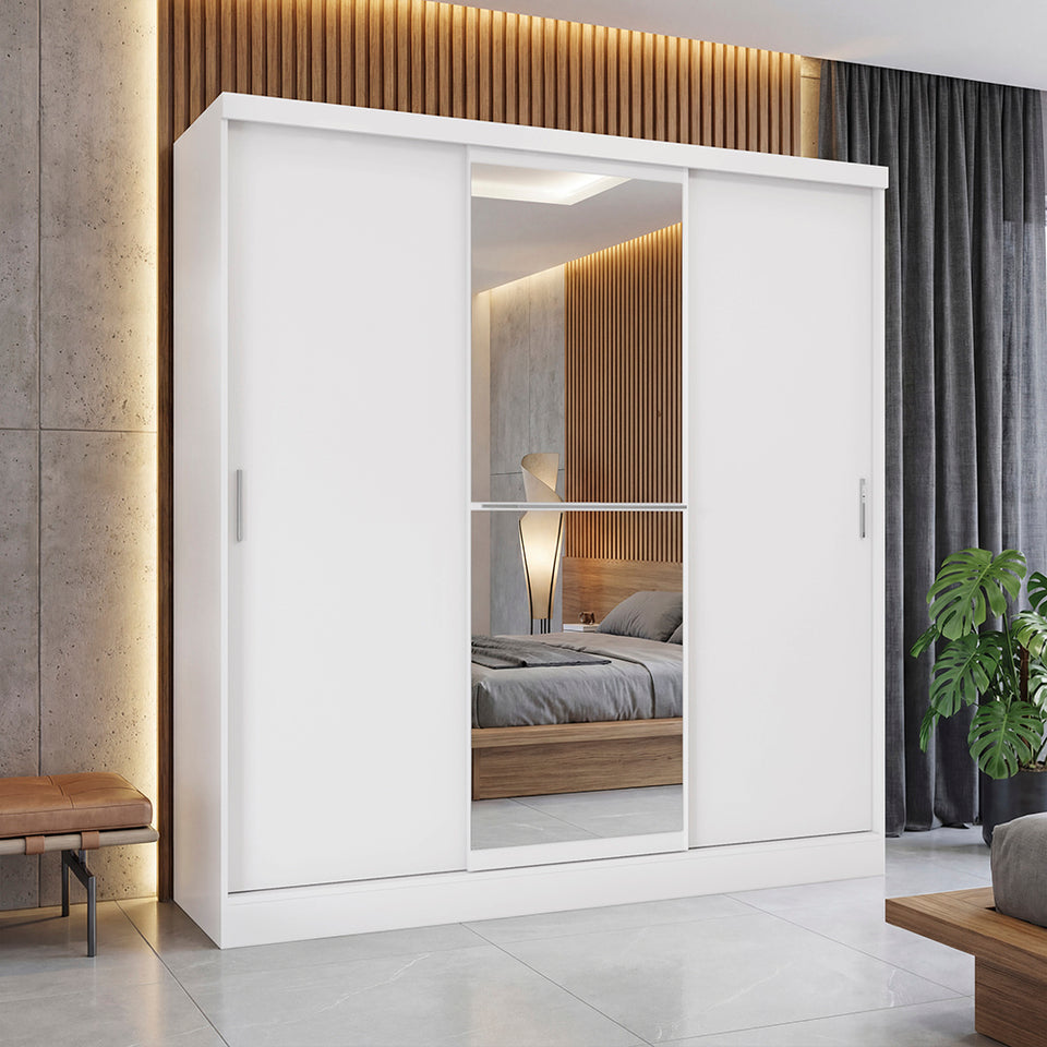 Closet Matrimonial Ropero Kappesberg 3 Puertas y 1 Espejo