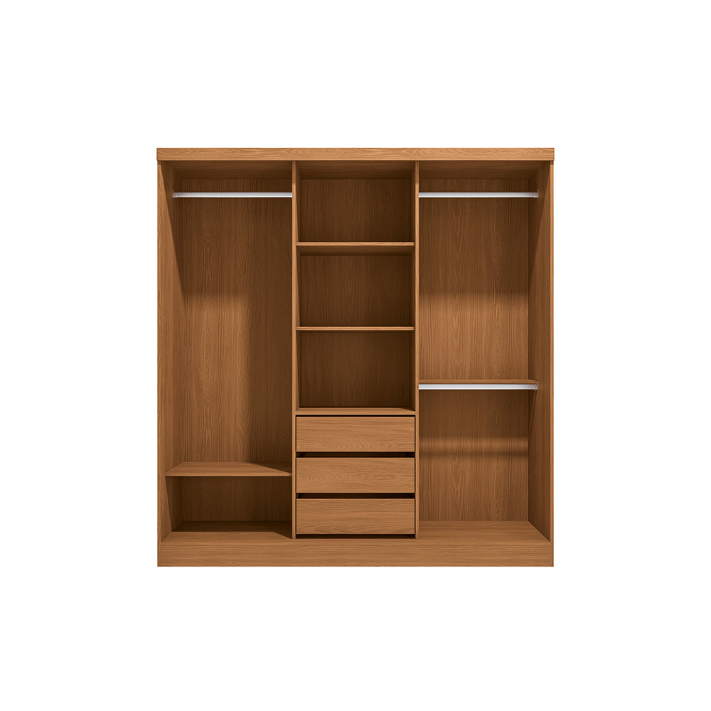 Ropero Closet Matrimonial Kappesberg 3 Puertas Canela
