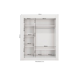 Ropero Closet Matrimonial Kappesberg 3 Puertas Blanco