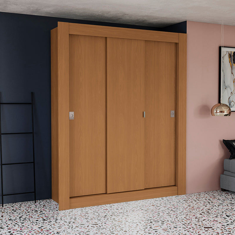 Ropero Closet Matrimonial Kappesberg 3 Puertas Canela