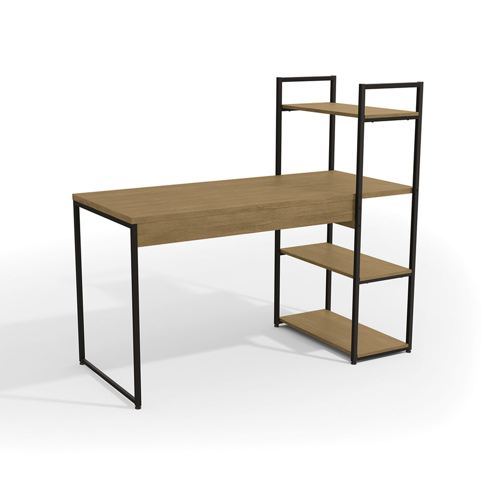 Escritorio PC Industrial Kappesberg 136cm 4 Repisas Freijó