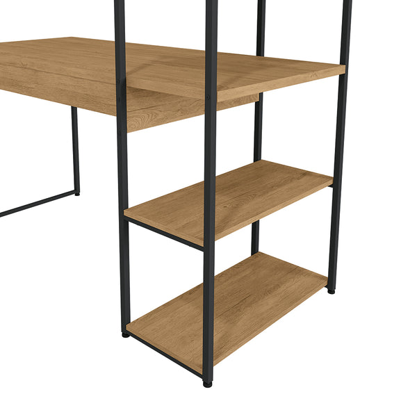 Escritorio PC Industrial Kappesberg 136cm 4 Repisas Freijó