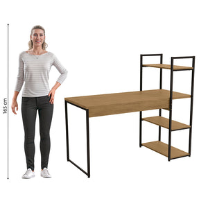 Escritorio PC Industrial Kappesberg 136cm 4 Repisas Freijó