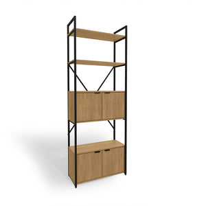 Estantería Librero Industrial Kappesberg 4 Repisas Freijó