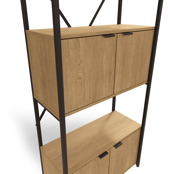 Estantería Librero Industrial Kappesberg 4 Repisas Freijó