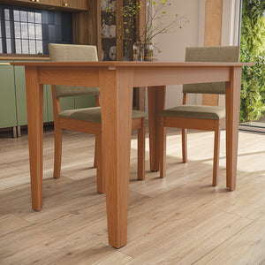 Juego Comedor Kappesberg 1.2m con 4 Sillas Luna Canela/Beige