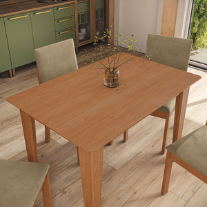 Juego Comedor Kappesberg 1.2m con 4 Sillas Luna Canela/Beige