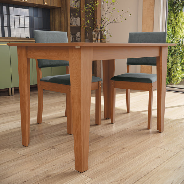 Juego Comedor Kappesberg 1.2m con 4 Sillas Luna Canela/Gris