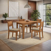 Juego Comedor Kappesberg 1.2m con 4 Sillas Cora Canela/Beige
