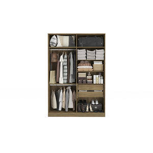 Ropero Closet Matrimonial Kappesberg 4 Puertas Marrón/Blanco