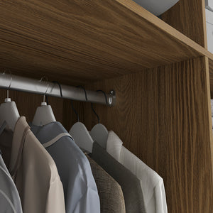 Ropero Closet Matrimonial Kappesberg 4 Puertas Marrón/Blanco
