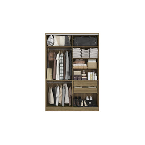 Ropero Closet Matrimonial Kappesberg 2 Puertas Marrón/Blanco