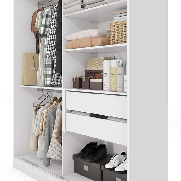 Ropero Closet Matrimonial Kappesberg 2 Puertas Blanco/Marrón