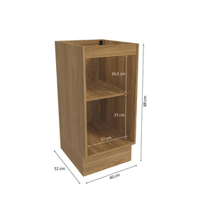Gabinete Inferior 40cm 1 Puerta Kappesberg Marrón/Azul