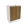 Gabinete Inferior 60cm 1 Puerta Kappesberg Blanco/Marrón
