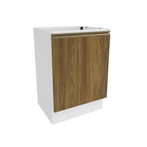 Gabinete Inferior 60cm 1 Puerta Kappesberg Blanco/Marrón