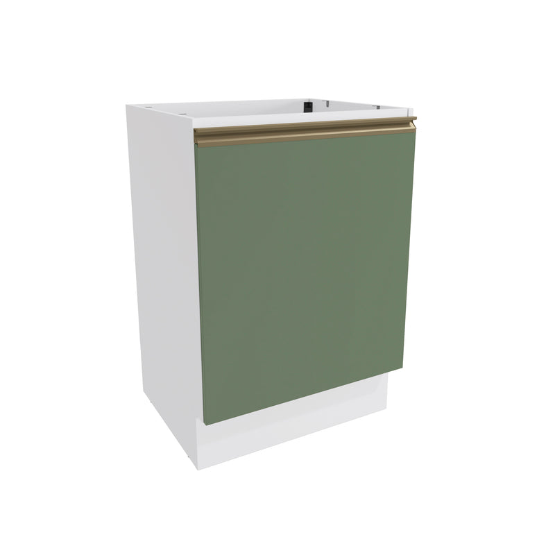 Gabinete Inferior 60cm 1 Puerta Kappesberg Blanco/Verde