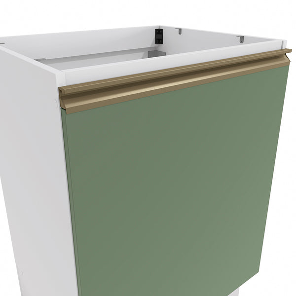 Gabinete Inferior 60cm 1 Puerta Kappesberg Blanco/Verde