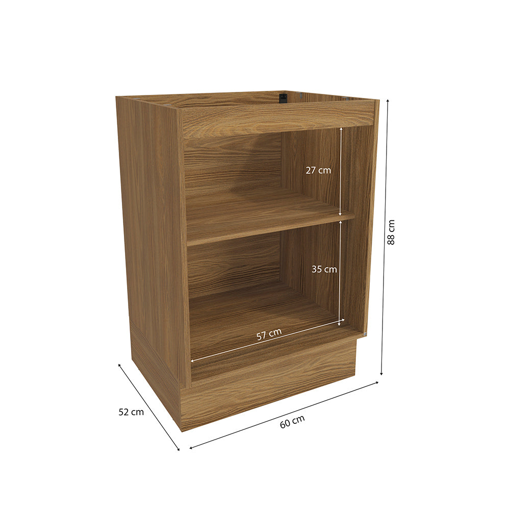 Gabinete Inferior 60cm 1 Puerta Kappesberg Marrón/Azul
